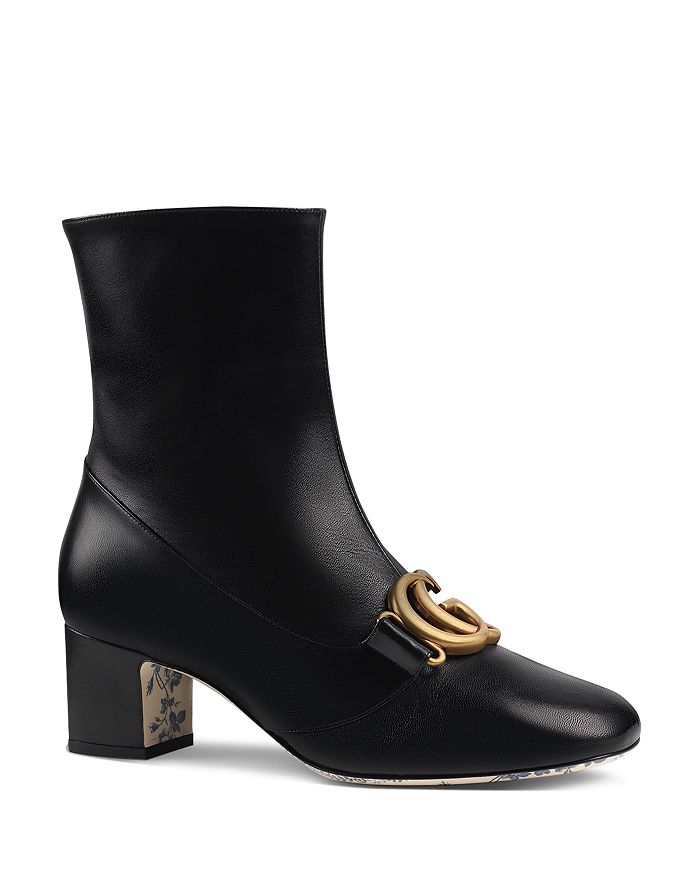 Gucci Women's Double G Boots In Black Leather