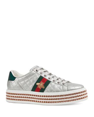 gucci metallic sneakers