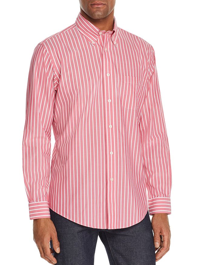 Brooks Brothers Striped Classic Fit Button-Down Shirt | Bloomingdale's