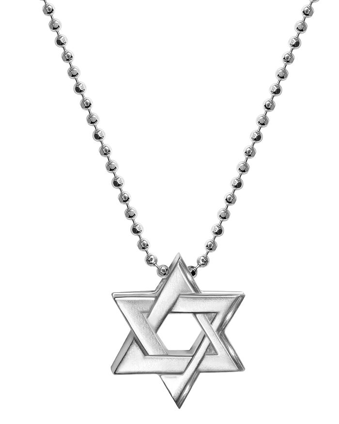 Alex Woo Little Faith Star of David Pendant Necklace in Sterling