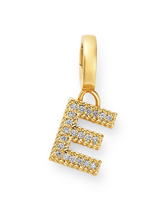 Roberto Coin 18k Yellow Gold Diamond Initial Charm In E/gold