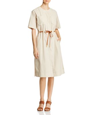 belted smock dress