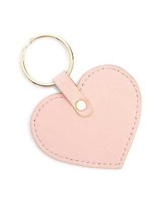 Leather Heart Keychain Charm