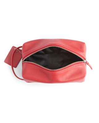 Leather Compact Toiletry Travel Bag