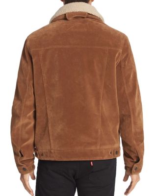 levi's faux suede trucker jacket