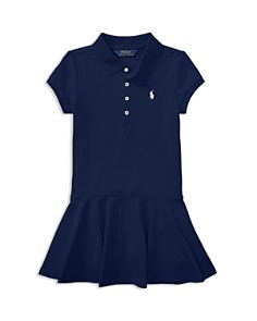 폴로 랄프로렌 Polo Ralph Lauren Girls Mesh Polo Shirt Dress - Little Kid,French Navy