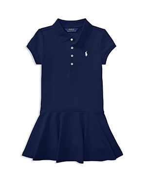 Polo Ralph Lauren Toddler Girls Polo Dress In French Navy