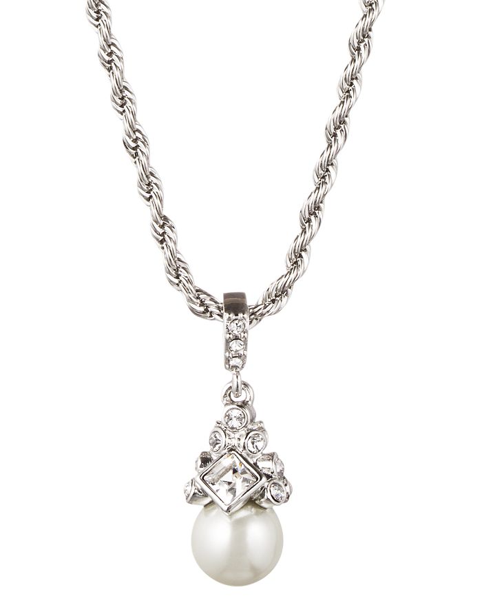 GIVENCHY SIMULATED PEARL PENDANT NECKLACE, 16,60340276