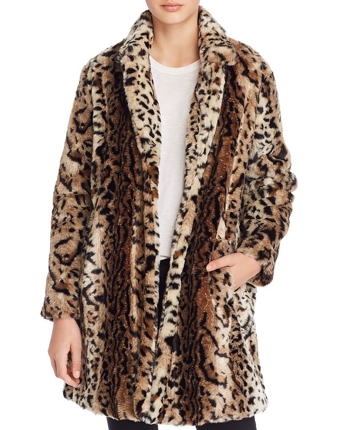 BB DAKOTA Bradshaw Leopard Print Faux Fur Coat | Bloomingdale's