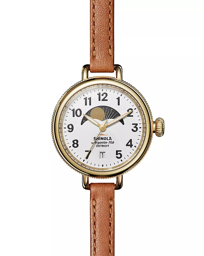 Shinola The Birdy Moon Phase Watch, 34mm