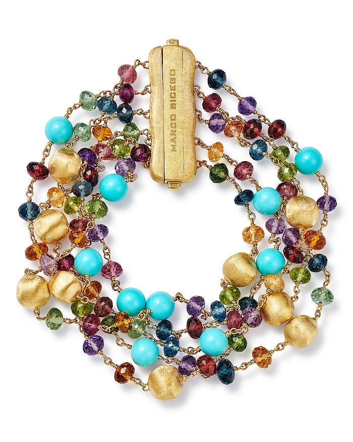 Marco Bicego 18K Yellow Gold Africa Gemstone Multi-Strand ...