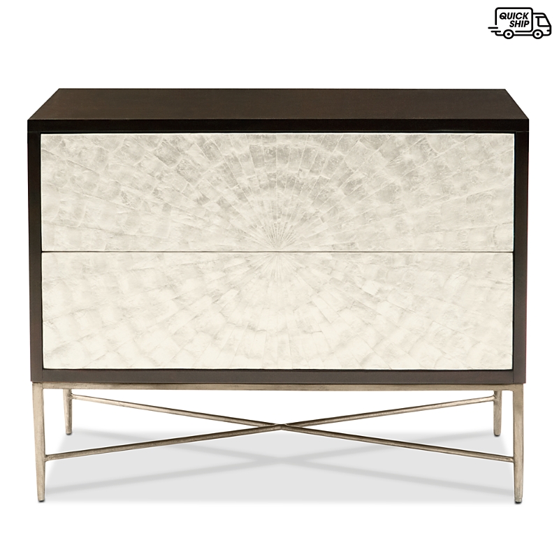 Bernhardt Adagio Bachelor's Chest W/ Inlaid Capiz Shells In Expresso