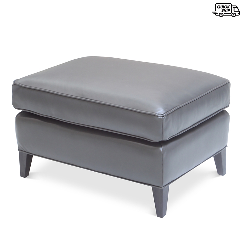 BLOOMINGDALE'S ARTISAN COLLECTION CHARLOTTE LEATHER OTTOMAN - EXCLUSIVE 1881OALB22284