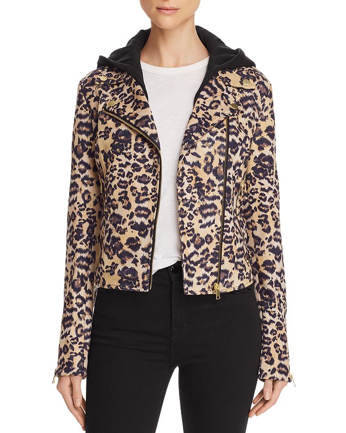 Leopard hot sale suede jacket