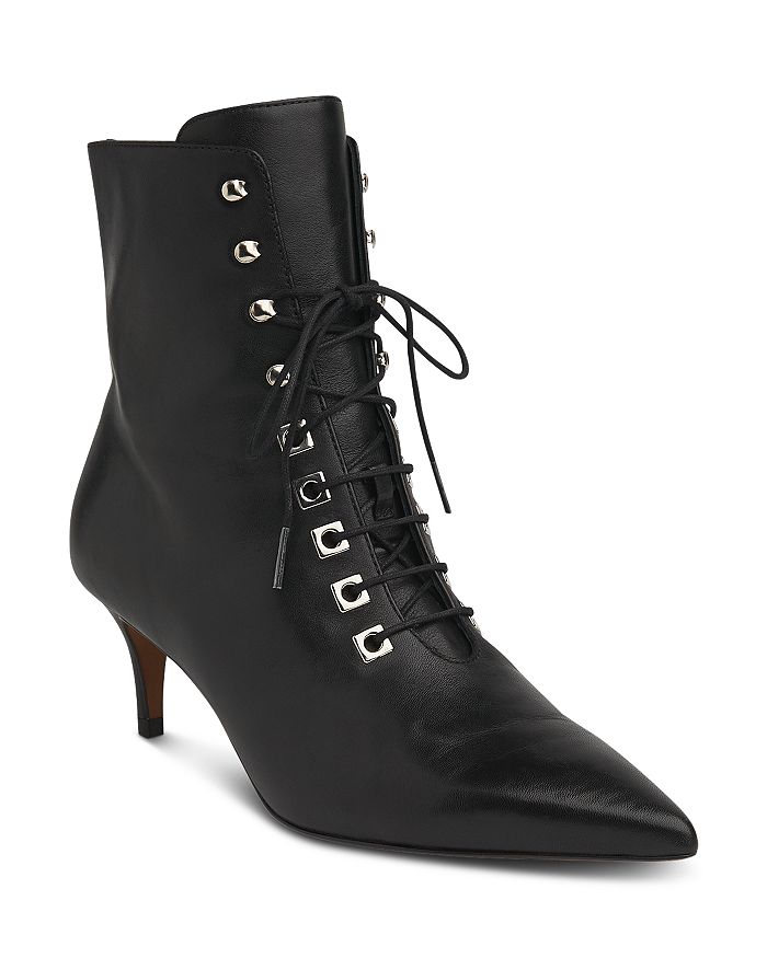 WHISTLES WOMEN'S CELESTE LEATHER KITTEN HEEL BOOTIES,30198