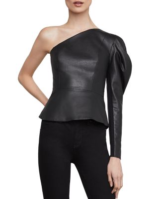 bcbg leather top