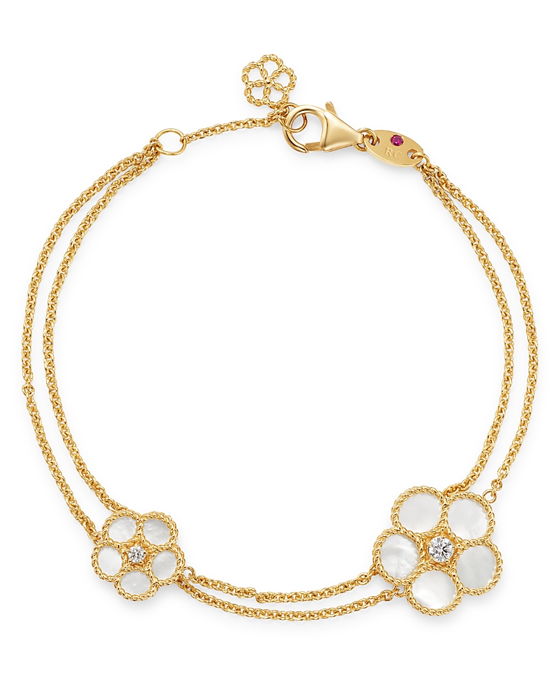 Roberto Coin 18K Yellow Gold Daisy Mother-of-Pearl & Diamond Bracelet - Exclusive