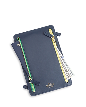 Royce New York Leather Rfid-blocking Four Zip Organizer Travel Case