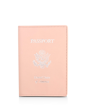 Royce New York Leather Rfid-blocking Gold-accented U.s. Passport Case In Light Pink