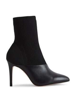 Women's Cosmos Leather & Knit High-Heel Sock Boots
