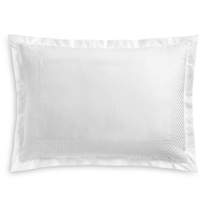 Hudson Park Collection Embroidered Geo Standard Sham - Exclusive In White