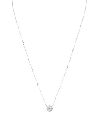 Small Circle Pendant Necklace, 14"