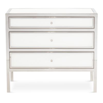 wide nightstand white