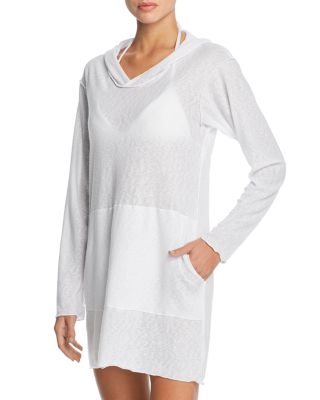 white swim cover up dress