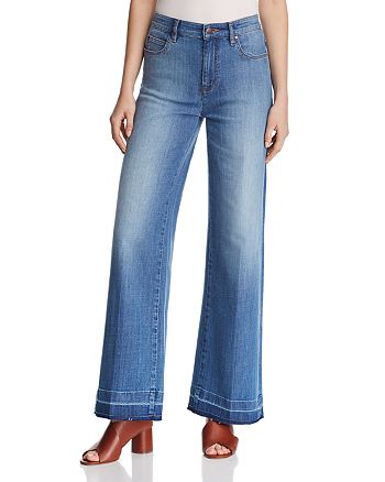 Eileen Fisher Wide-Leg Ankle Jeans in Sky Blue - 100% Exclusive ...