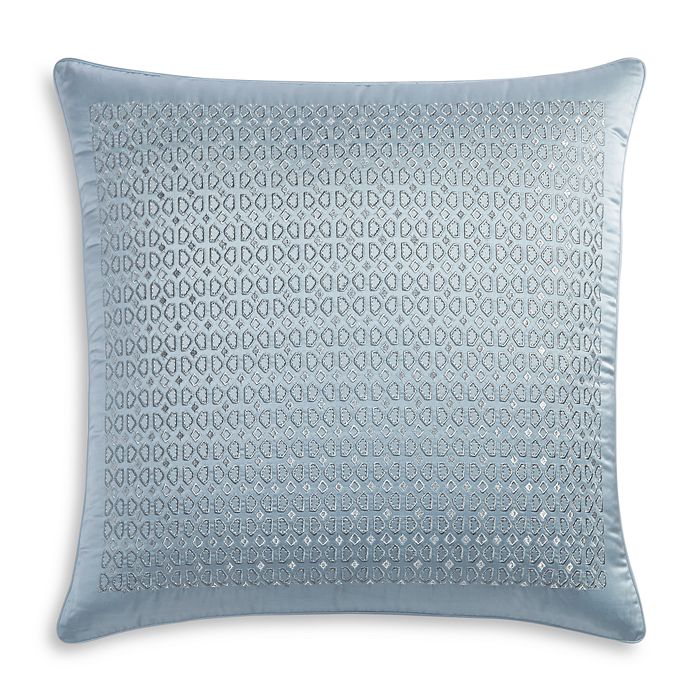 Hudson Park Embroidered Geo Sham – Decorative Pillow Cover, New With Tags
