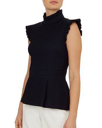 Ted Baker Bubbl Ruffled High Neck Top | Bloomingdale's