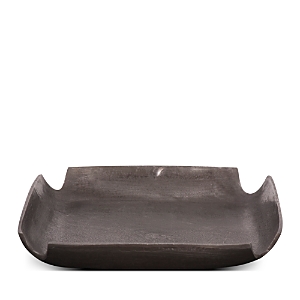 Howard Elliott Raw Aluminum Tray With Notched Corners In Graphite