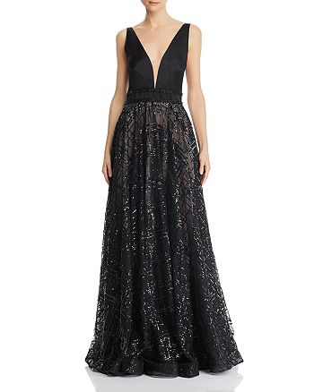 BRONX AND BANCO Gemma Plunging Gown | Bloomingdale's