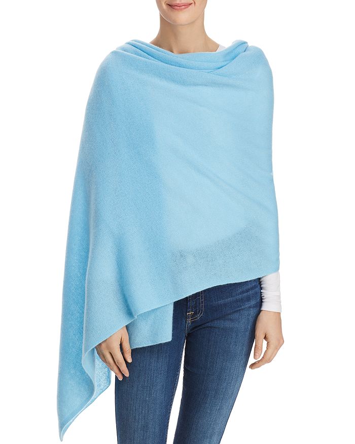 C By Bloomingdale's Cashmere Travel Wrap - 100% Exclusive In Turquoise