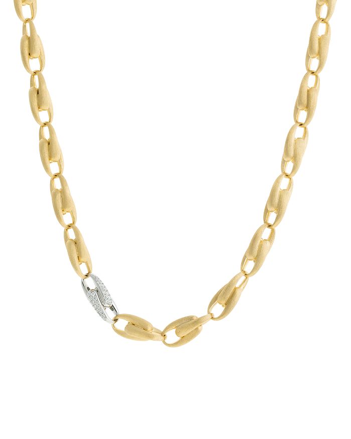 Marco Bicego 18k Yellow & White Gold Lucia Diamond Chain Necklace, 17.75 In White/gold