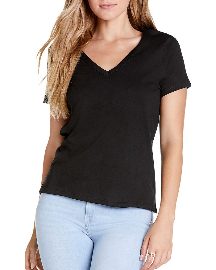 Michael Stars Skyler Relaxed V-neck Tee In Black