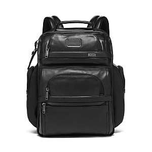 Tumi Alpha 3 Collection Leather Laptop Brief Pack in Black at Nordstrom