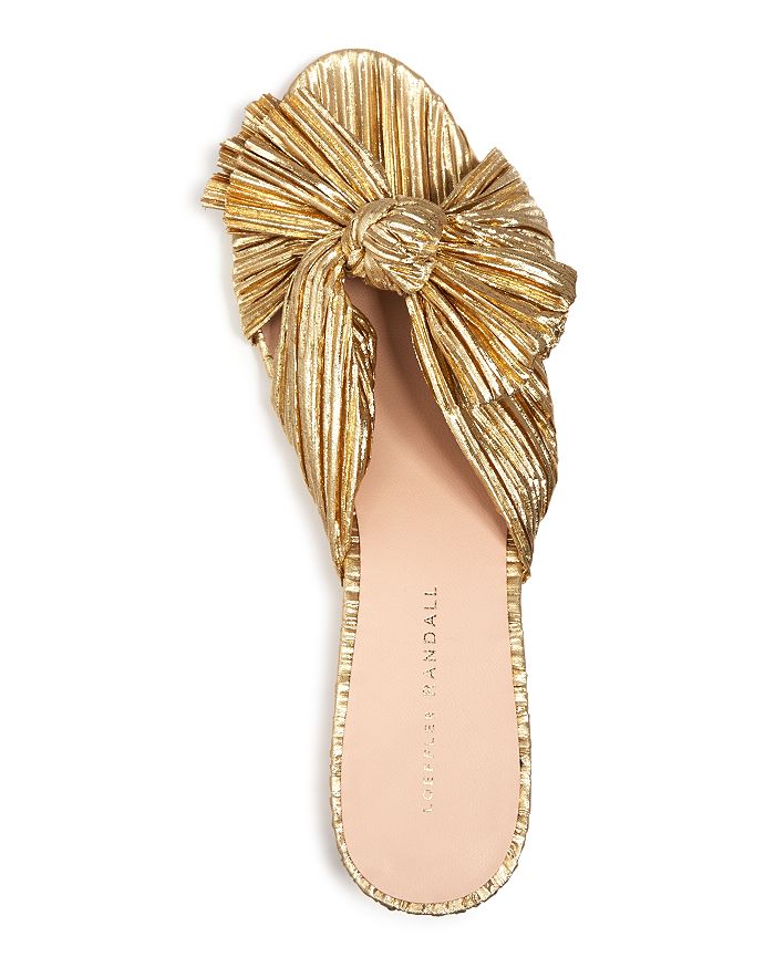 Shop Loeffler Randall Women's Emilia High-heel Slide Sandals In Gold