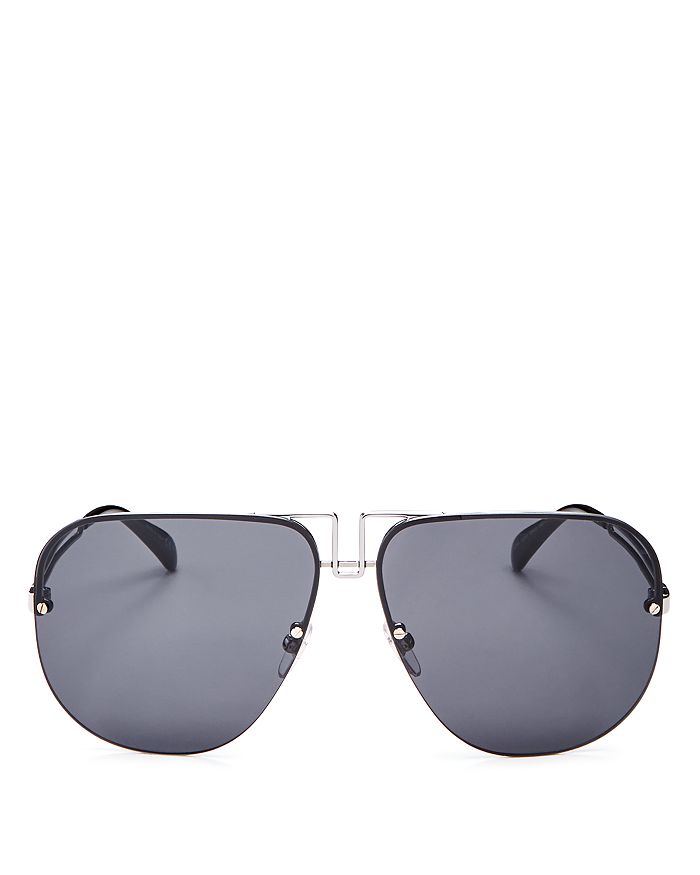 Givenchy Women's Brow Bar Aviator Sunglasses, 64mm In Ruthenium/gray Solid