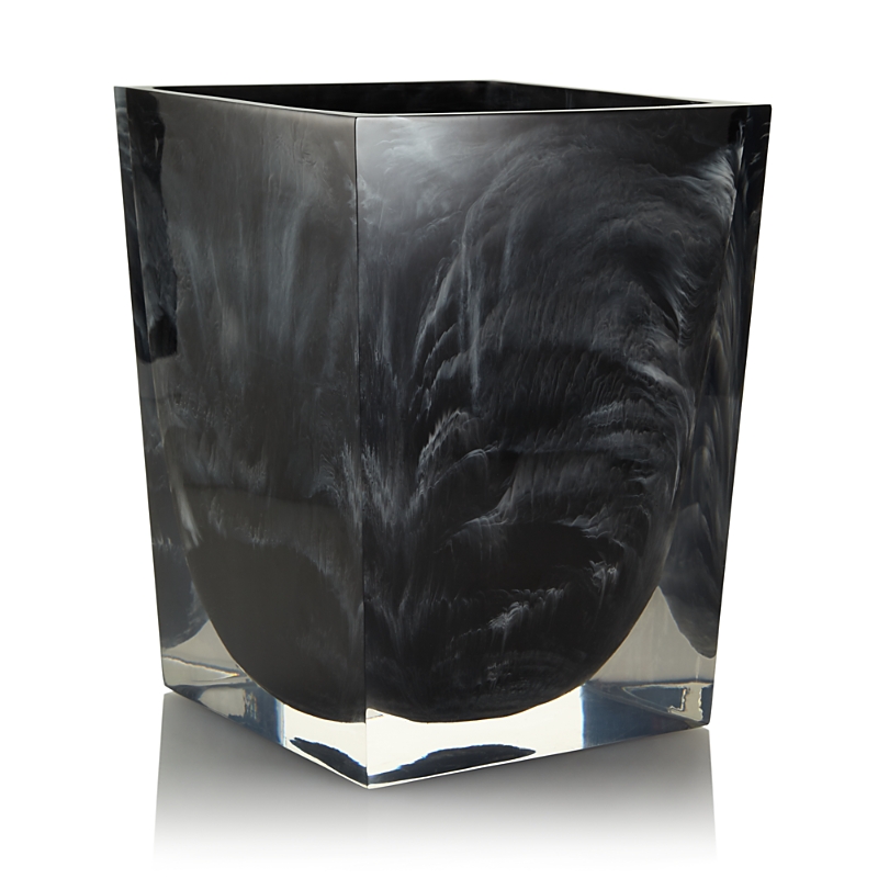 Kassatex Ducale Waste Basket In Black