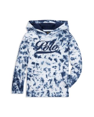 tie dye cotton hoodie polo