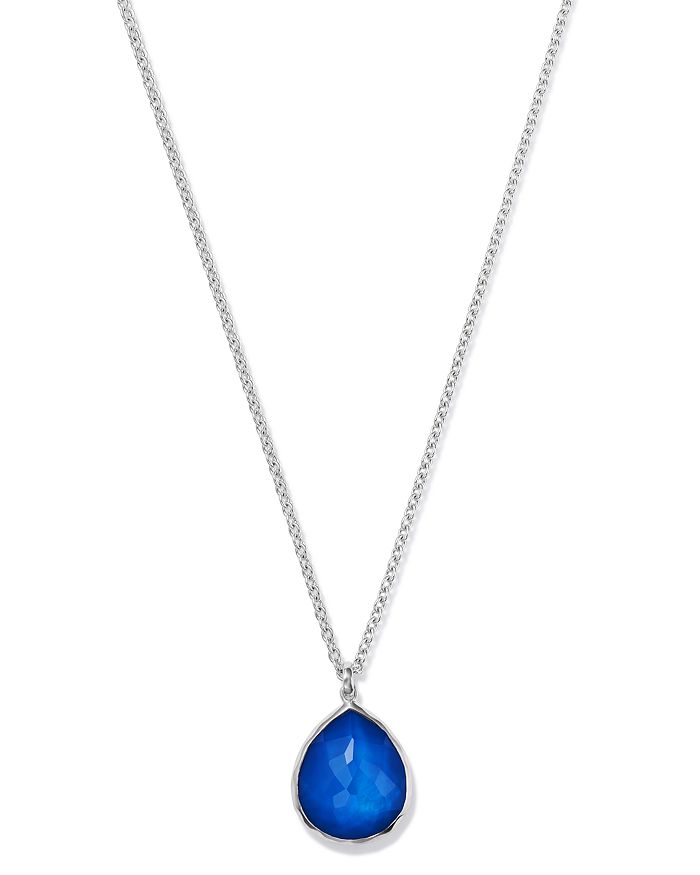 Ippolita Women's Wonderland Sterling Silver & Doublet Large Teardrop Pendant Necklace In Blue/silver