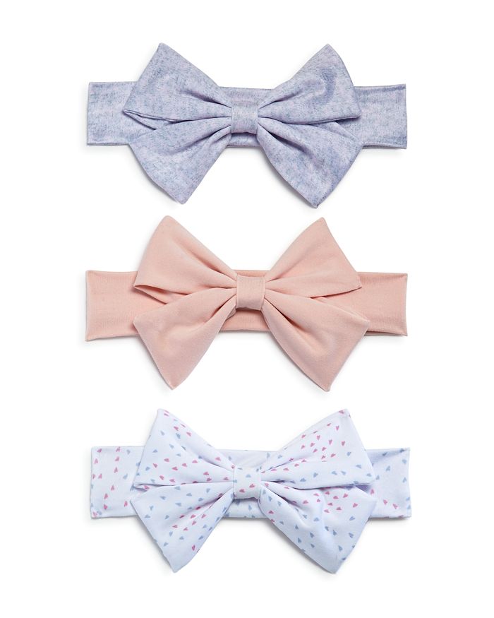 Aden And Anais Girls' 3-piece Hearts Headband Set - Baby In White