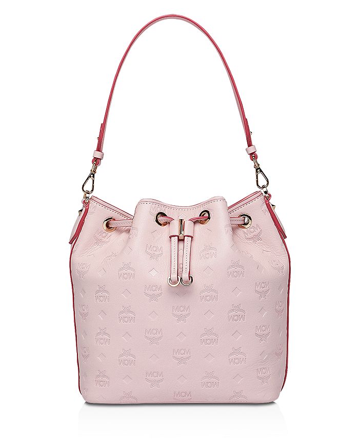 MCM Essential Monogram Leather Bucket Bag Bloomingdale s