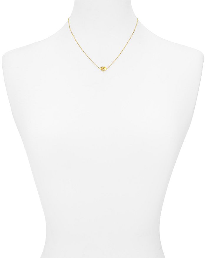 Shop Kate Spade New York Loves Me Knot Mini Pendant Necklace, 16 In Gold