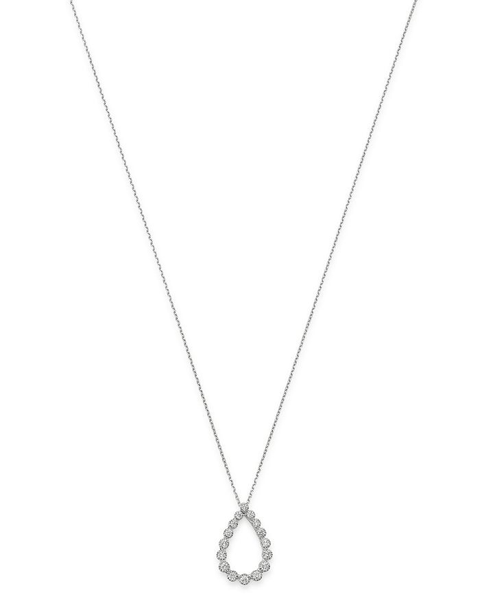 Bloomingdale's Diamond Milgrain Pendant Necklace In 14k White Gold, 0.30 Ct. T.w. - 100% Exclusive