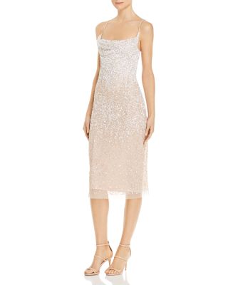 adrianna papell embellished slip dress