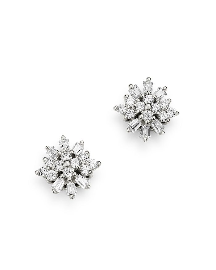 Bloomingdale's Diamond Mosaic Stud Earrings in 14K White Gold, 0.25 ct ...