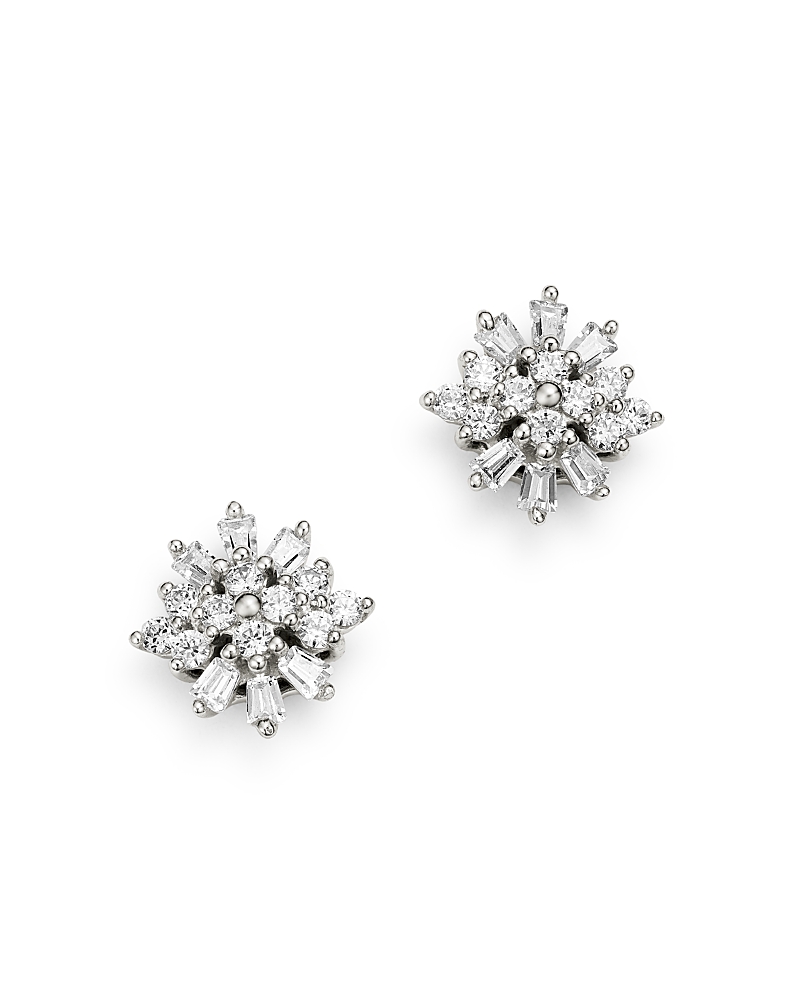 Bloomingdale's Diamond Mosaic Stud Earrings In 14k White Gold, 0.25 Ct. T. W. - Exclusive In White
