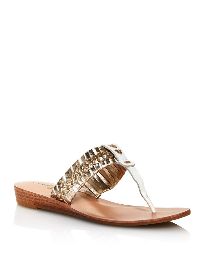 Jack Rogers Jack Rodgers Women s Tinsley Demi Wedge Woven Thong